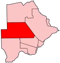Poziția localității Ghanzi