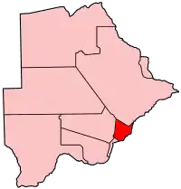 Poziția localității Kgatleng