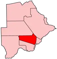 Poziția localității Kweneng