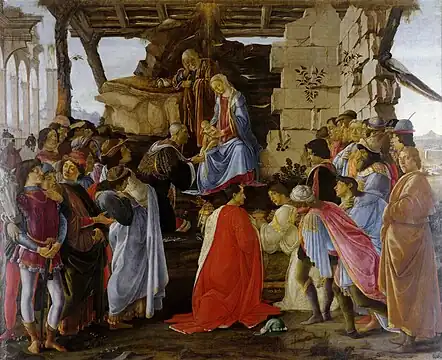 Adoratia Magilor de Sandro Botticelli, expusa acum la Uffizi