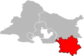 Arondismentul Marseille în cadrul departamentului Bouches-du-Rhône