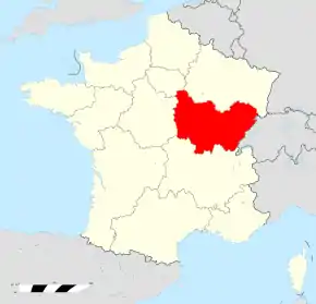 Amplasarea Burgundiei-Franche-Comté