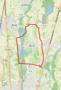 Poziția localității Bours