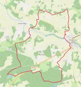 Poziția localității Boussay