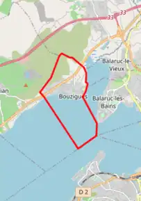 Poziția localității Bouzigues