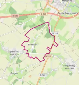 Poziția localității Brévillers