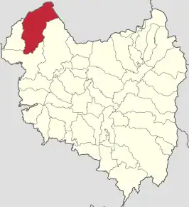 Amplasarea în cadrul județului