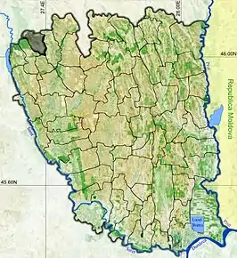 Amplasarea în cadrul județului



		
Poziția în cadrul României