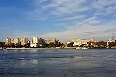 Vedere oraș Brăila de pe Dunăre