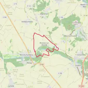 Poziția localității Braisnes-sur-Aronde