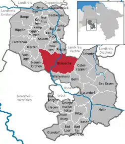 Poziția localității Bramsche