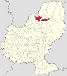 Localizare în cadrul județului