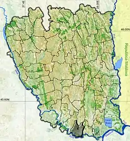 Amplasarea în cadrul județului



		
Poziția în cadrul României