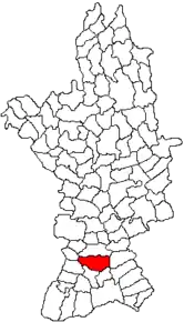 Amplasarea în cadrul județului