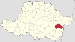 Localizare în cadrul județului