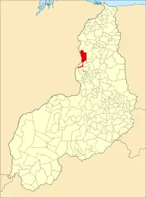 Poziția localității Teresina