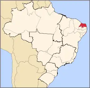 Amplasarea unității în cadrul Braziliei.