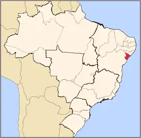 Amplasarea unității în cadrul Braziliei.