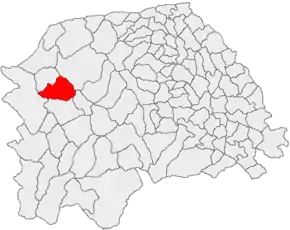 Amplasarea în cadrul județului