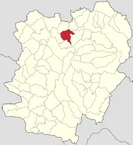 Localizare în cadrul județului