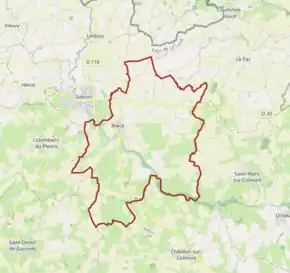 Poziția localității Brecé