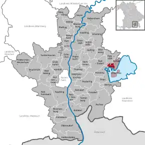 Poziția localității Breitbrunn a.Chiemsee