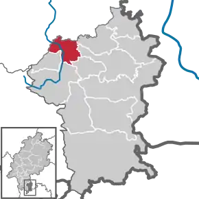 Poziția localității Brensbach