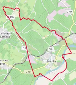 Poziția localității Brouilla