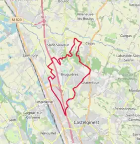 Poziția localității Bruguières