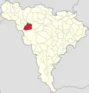 Localizarea în cadrul județului