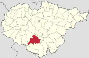 Localizare în cadrul județului