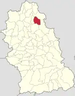 Localizare în cadrul județului