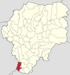 Localizare în cadrul județului