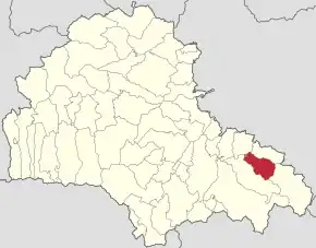 Localizare în cadrul județului