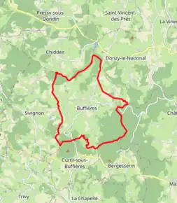 Poziția localității Buffières