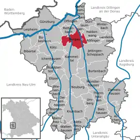 Poziția localității Burgau