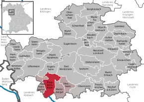 Poziția localității Burgbernheim