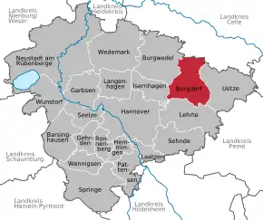 Poziția localității Burgdorf