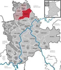 Poziția localității Burgsinn