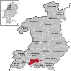 Poziția localității Burgwald