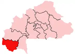 Poziția regiunii Regiunea Cascades