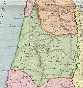 Poziția regiunii Samaria