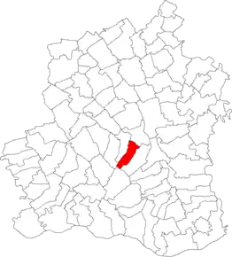 Amplasarea în cadrul județului