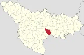 Poziția localității Bacova