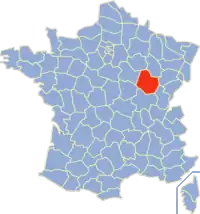 Poziția regiunii Côte-d'Or