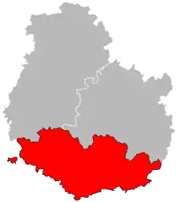 Arondismentul Beaune în cadrul departamentului  Côte-d'Or