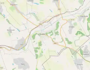 Orașul și localitățile adiacente.