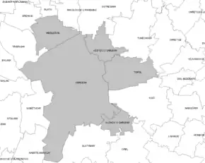 Poziția localității Chrudim