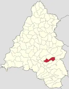 Localizare în cadrul județului