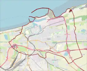 Poziția localității Calais